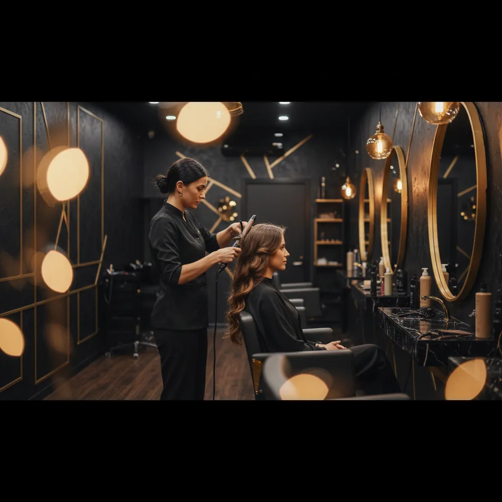 Professionele haarstylist aan het werk in Make Hair Happen salon
