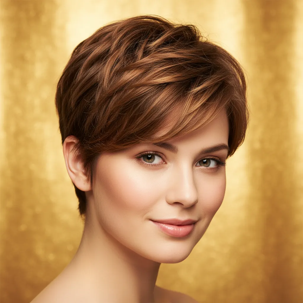 Trendy pixie cut